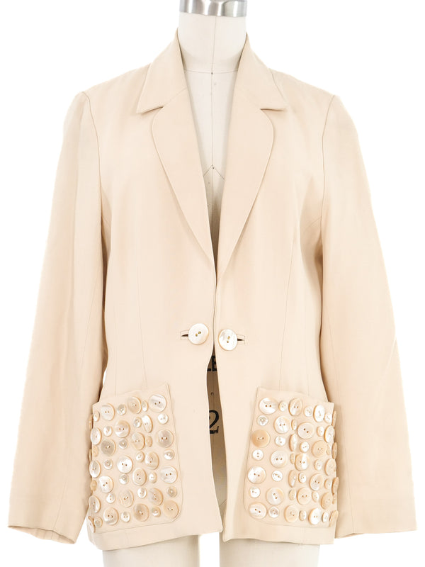 Lolita Lempicka Button Embellished Blazer Jacket arcadeshops.com
