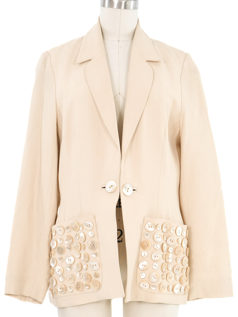 Lolita Lempicka Button Embellished Blazer Jacket arcadeshops.com