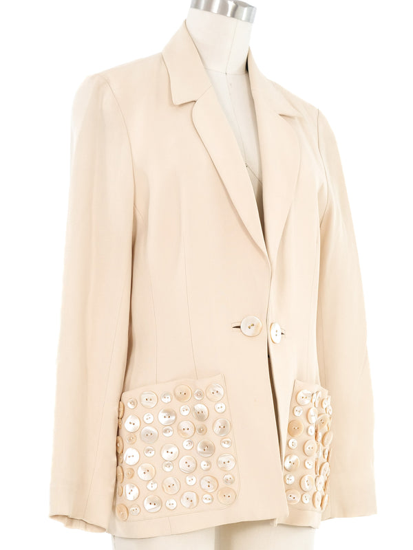 Lolita Lempicka Button Embellished Blazer Jacket arcadeshops.com