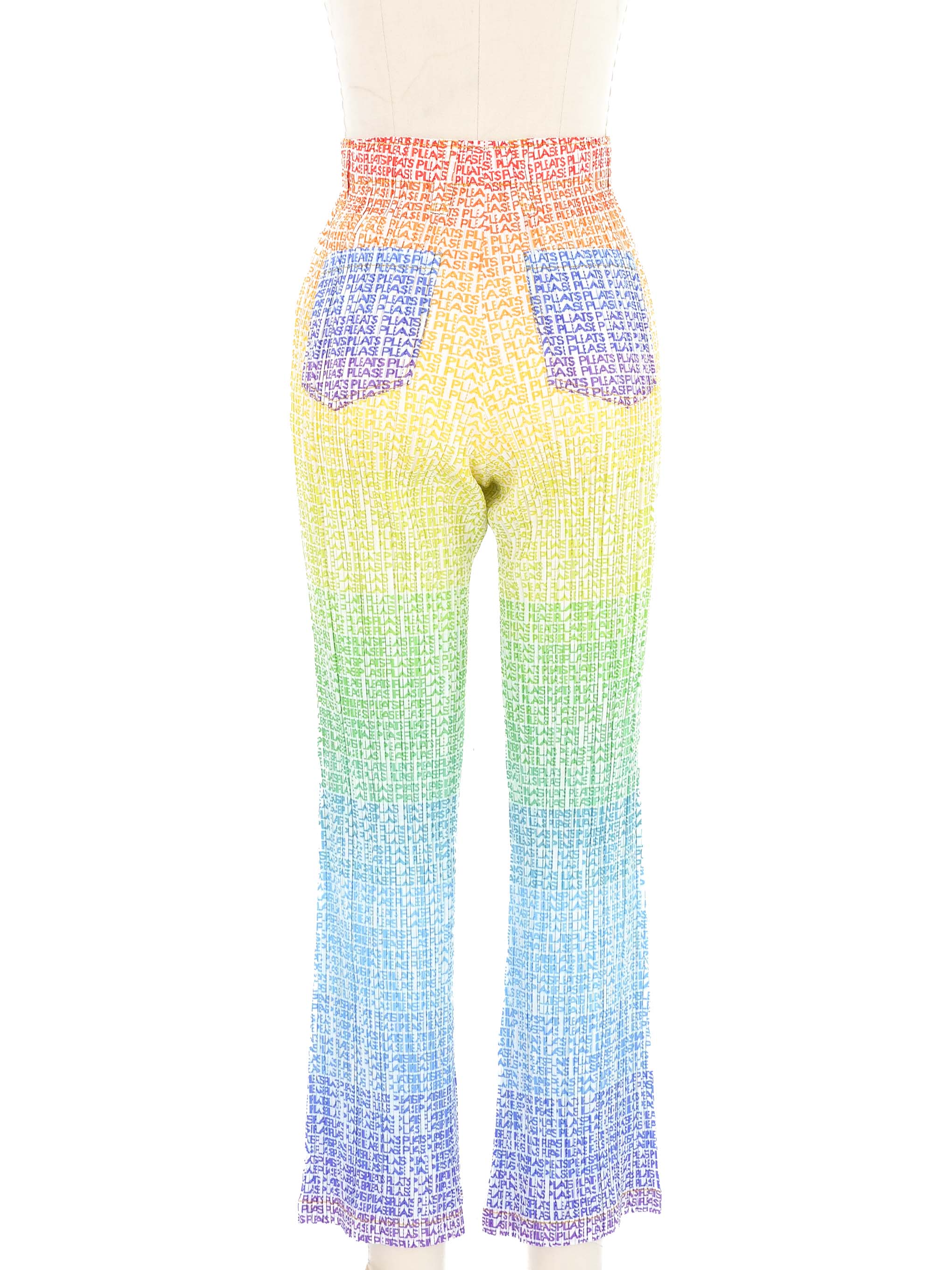 25ss PLEATS PLEASE LIGHT FESTIVAL パンツ Issey Miyake Pleats Please Rainbow Logo Pants