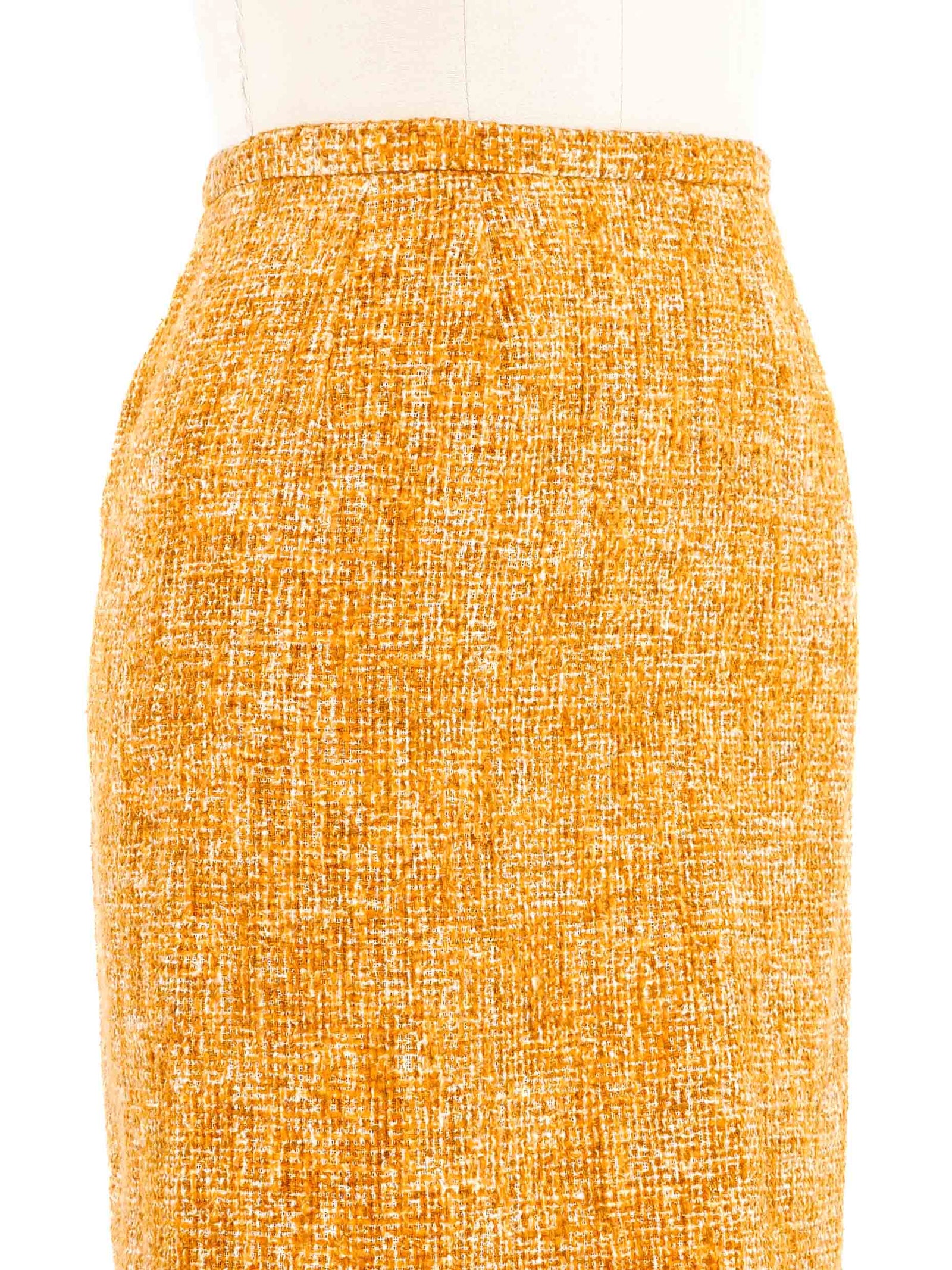 1996 Prada Orange Tweed Skirt
