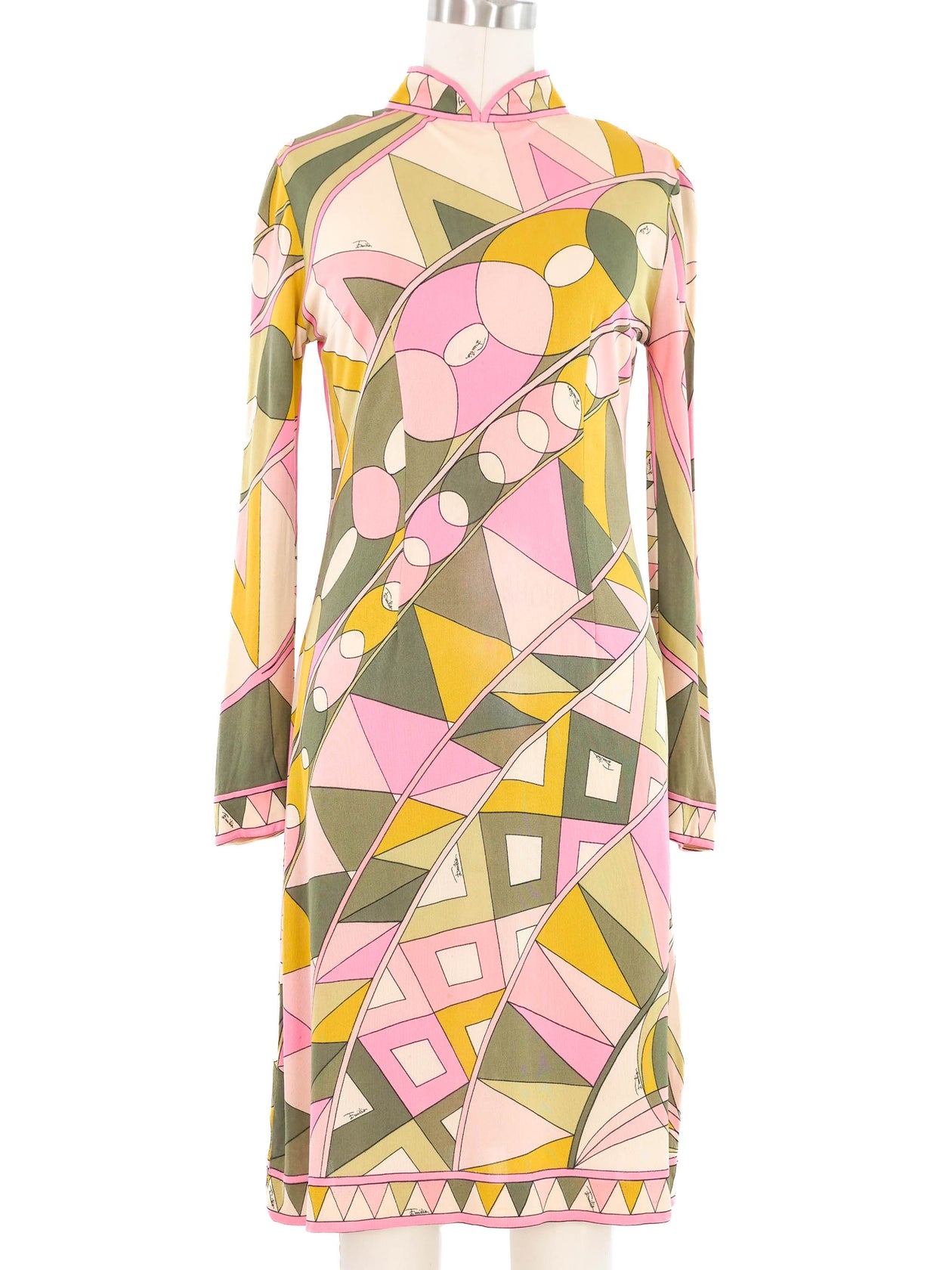 Emilio Pucci Long Sleeve Printed Dress