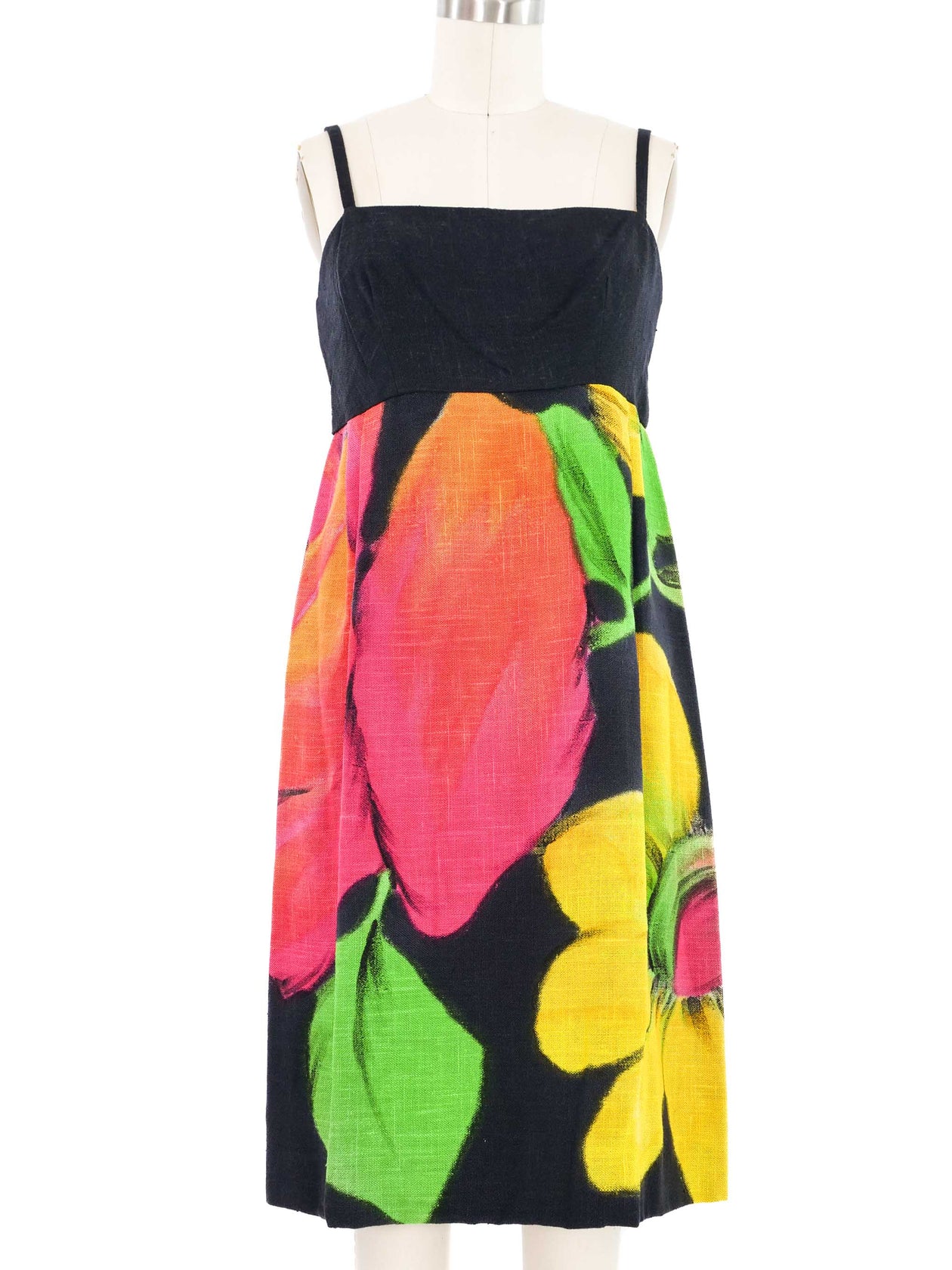 white christmas dresses Neiman Marcus Floral Linen Dress