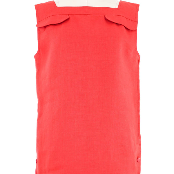 red valentino スモック調トップス Valentino Red Linen Tunic