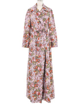 1970s Lavender Floral Duster Ensemble Suit arcadeshops.com