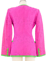Ungaro Embroidered Pink Jacket Jacket arcadeshops.com
