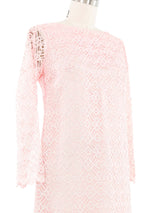 1960s Pink Lace Mini Dress Dress arcadeshops.com