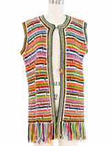 Rainbow Crochet Vest Jacket arcadeshops.com