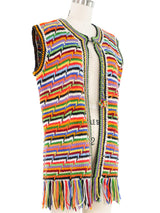 Rainbow Crochet Vest Jacket arcadeshops.com