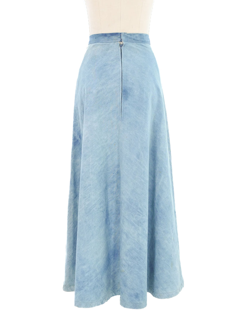 Pieced Pogoda Denim Midi Skirt Bottom arcadeshops.com