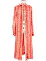 Coral Lurex Duster Jacket arcadeshops.com