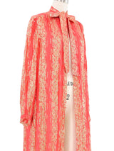 Coral Lurex Duster Jacket arcadeshops.com