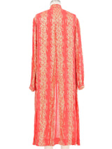 Coral Lurex Duster Jacket arcadeshops.com