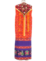 Embellished Mixed Print Folk Vest Jacket arcadeshops.com