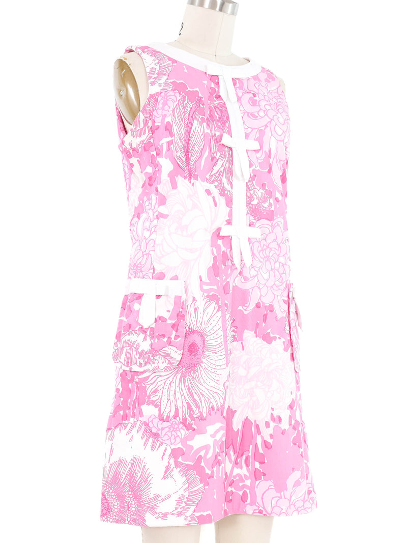 1960s Lilly Pulitzer Floral Mini Dress Dress arcadeshops.com