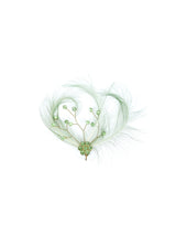 1960s Green Feather Earrings Accessory arcadeshops.com