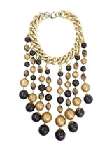 Oversized Bead Fringe Necklace Accessory arcadeshops.com