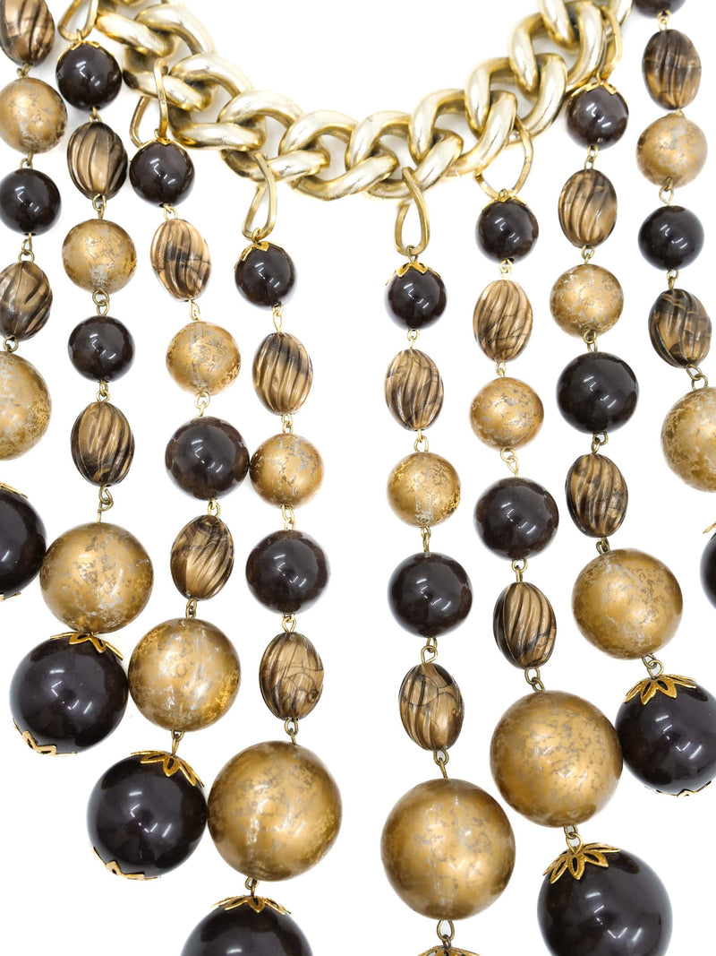 Oversized Bead Fringe Necklace Accessory arcadeshops.com