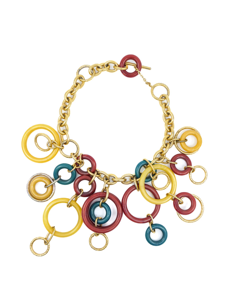 Acrylic Ring Bib Necklace Accessory arcadeshops.com