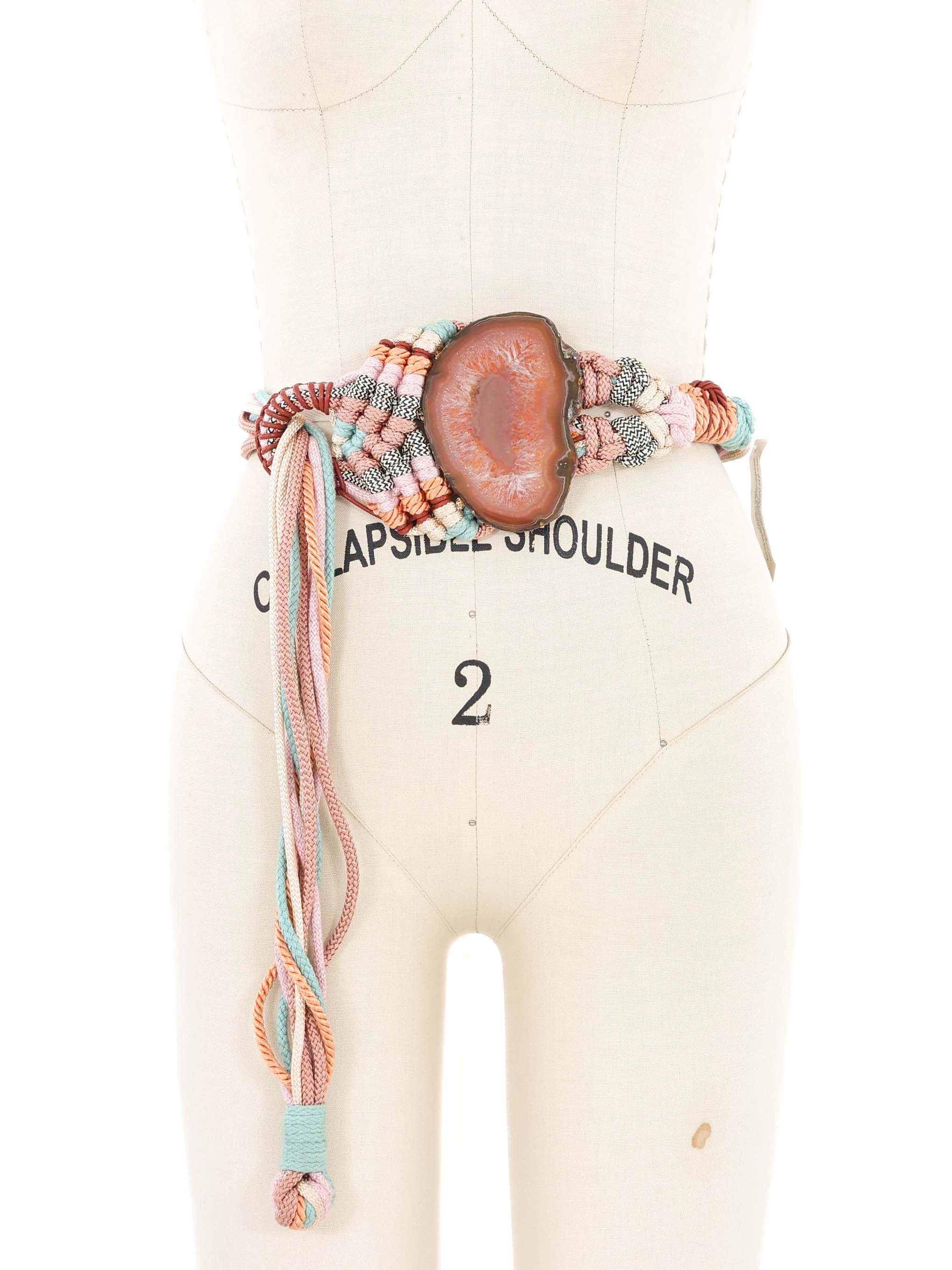 Pastel Geode Rope Belt