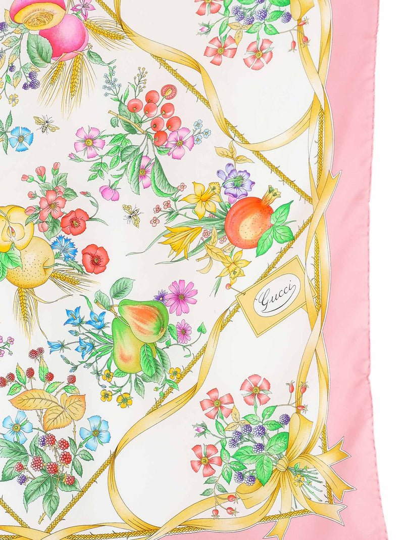 Gucci Fruit Flora Silk Scarf Accessory arcadeshops.com