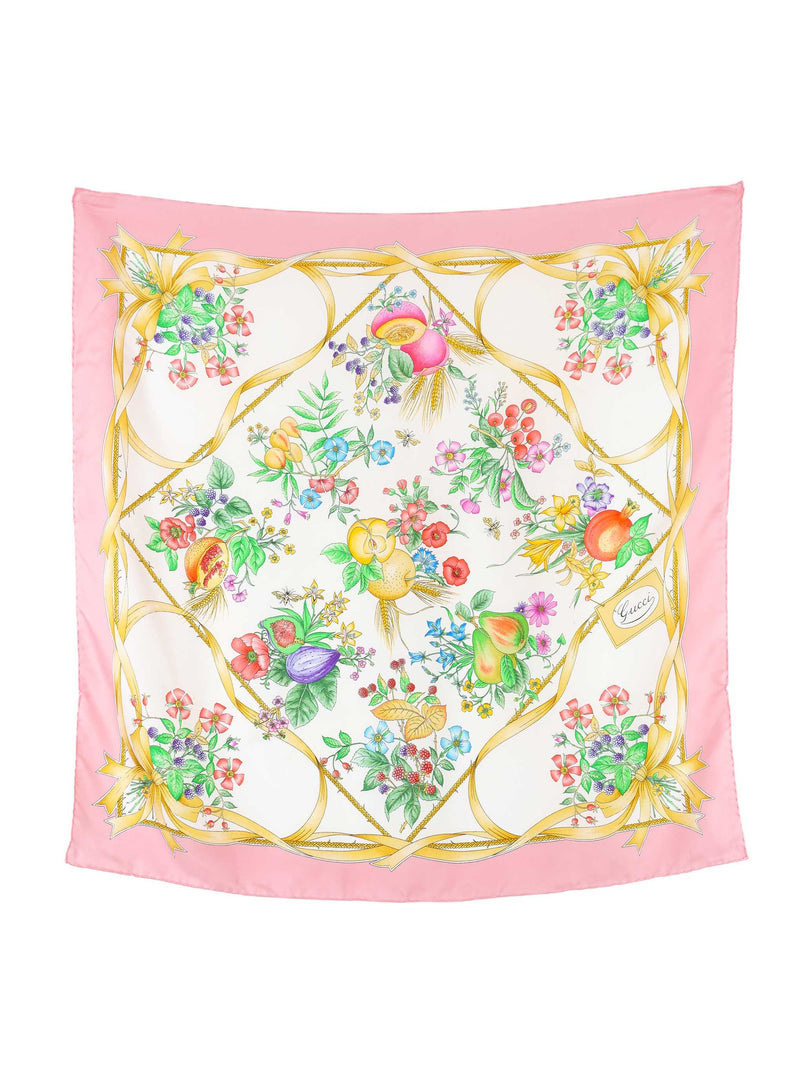 Gucci Fruit Flora Silk Scarf Accessory arcadeshops.com