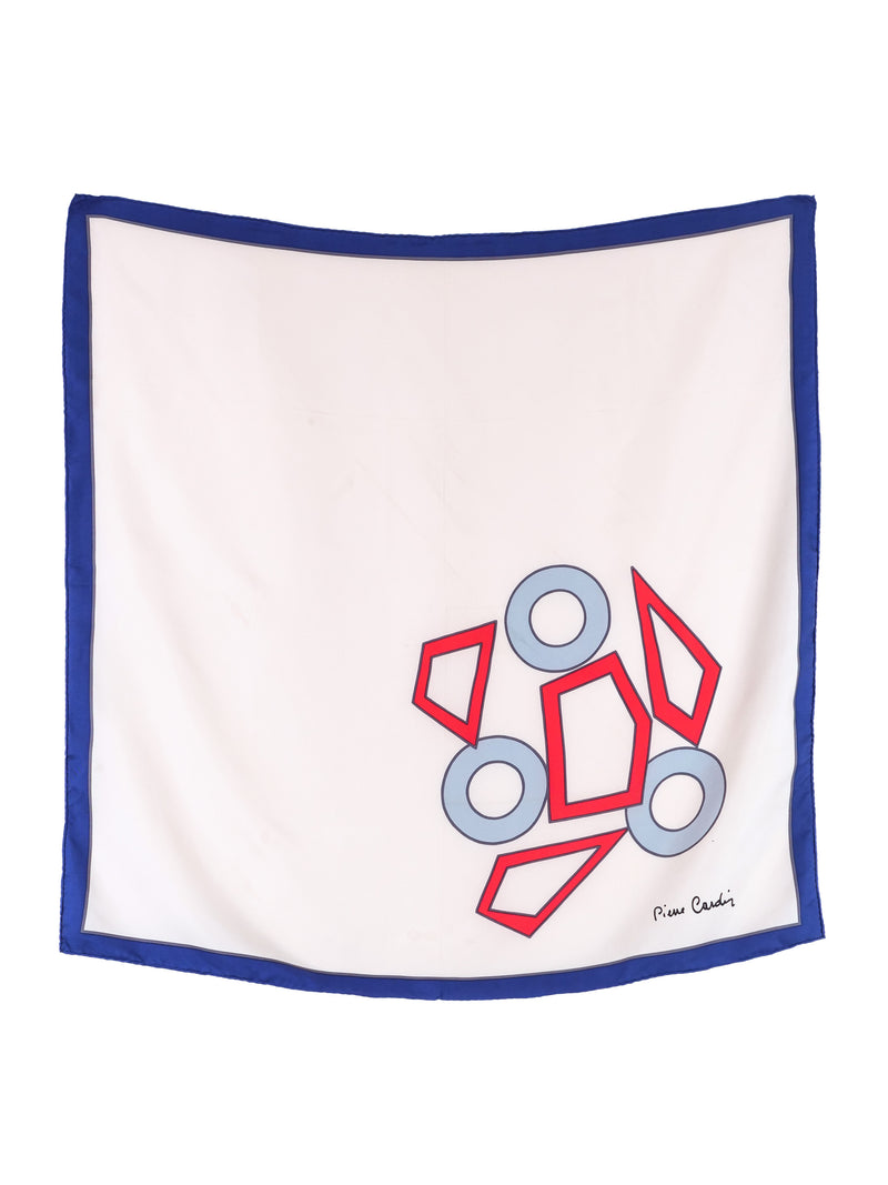 Pierre Cardin Geometric Silk Scarf Accessory arcadeshops.com