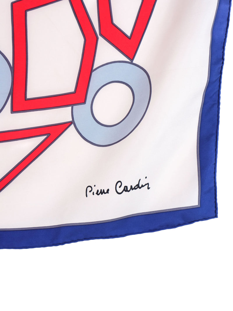 Pierre Cardin Geometric Silk Scarf Accessory arcadeshops.com