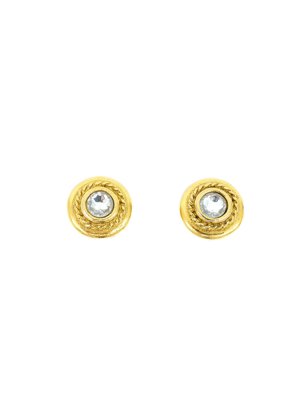 Chanel Rope Accent Crystal Earrings Accessory arcadeshops.com