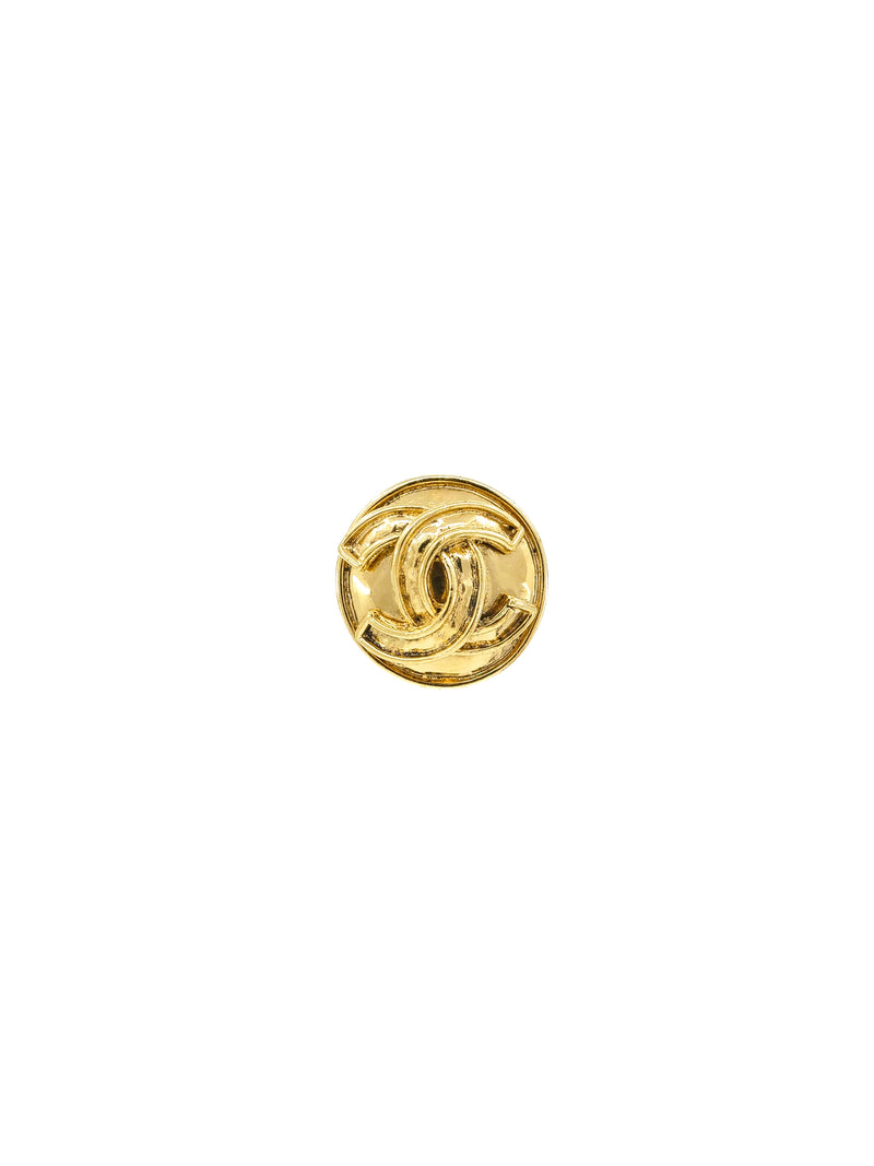 1994 Chanel Oversized Logo Button Earrings Accessory arcadeshops.com