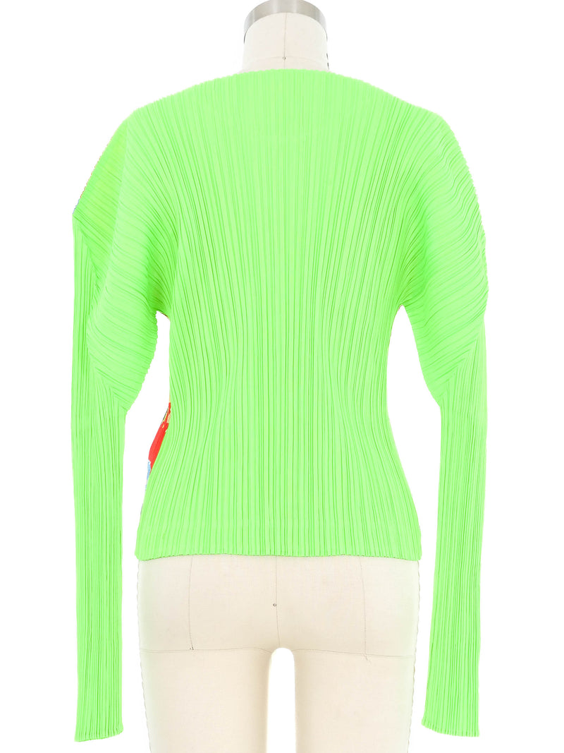 2001 Issey Miyake Pleats Please Face Print Top Top arcadeshops.com