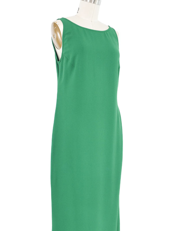 1980s Valentino Green Scoop Back Gown Dress arcadeshops.com