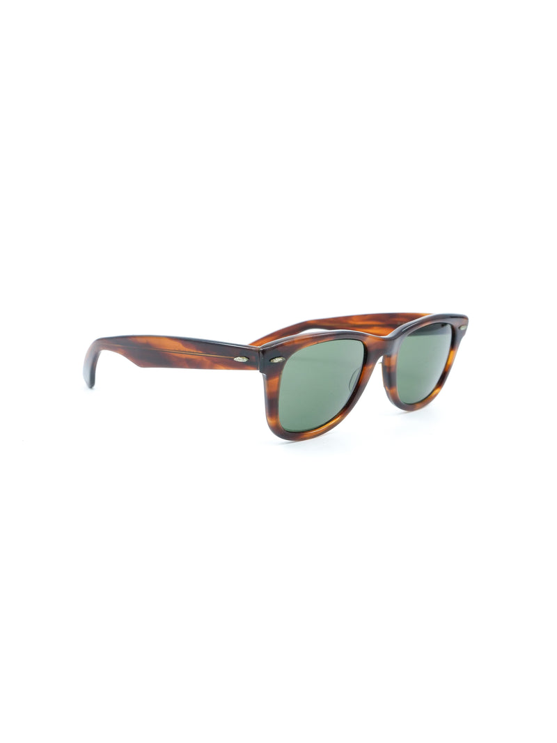 1980s Ray Ban Wayfarer Brown Sunglasses Accessory arcadeshops.com