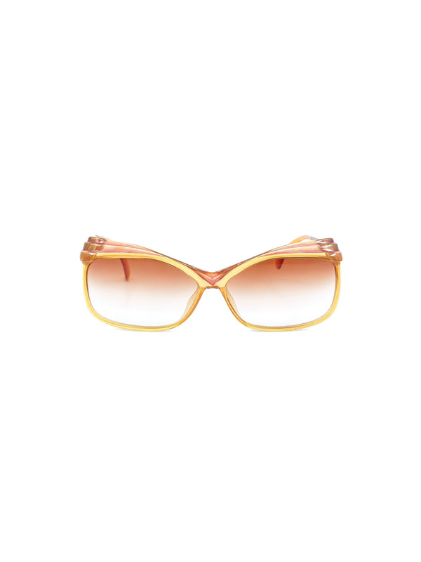 Christian Dior Peach Glitter Rectangular Sunglasses Accessory arcadeshops.com
