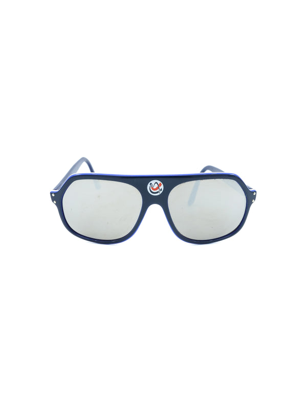 Tri Colored French Mirrored Aviator Sunglasses Accessory arcadeshops.com
