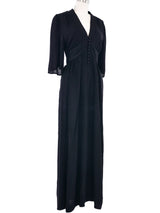 Ossie Clark Black Crepe Dress Dress arcadeshops.com