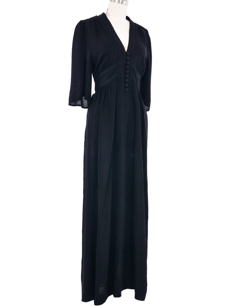 Ossie Clark Black Crepe Dress Dress arcadeshops.com