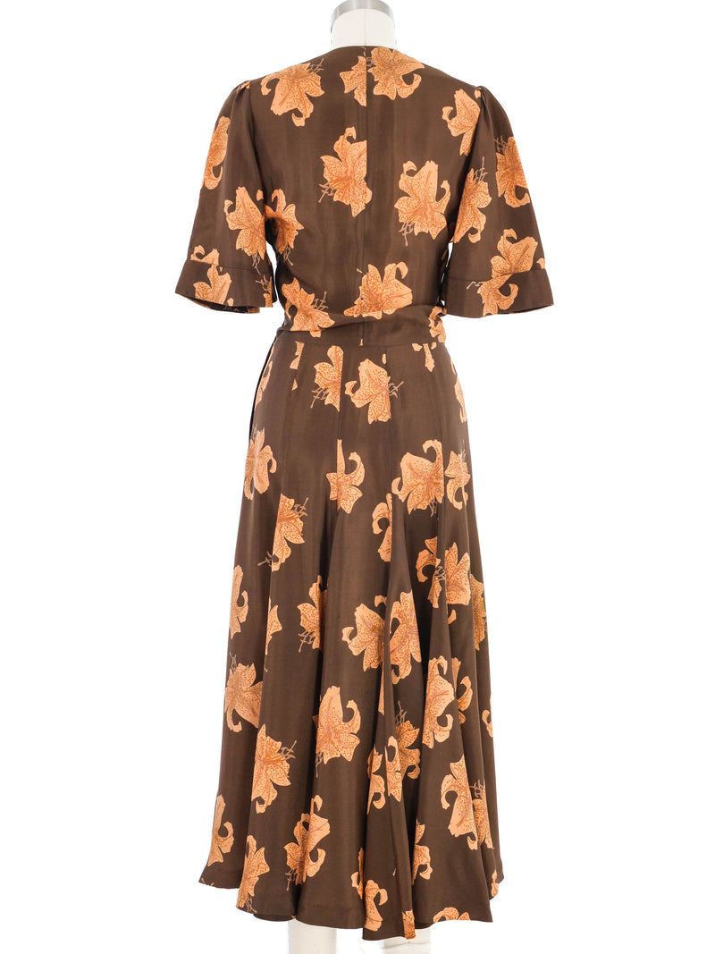 1970s Biba Tiger Lily Printed Shirt Dress Dress arcadeshops.com