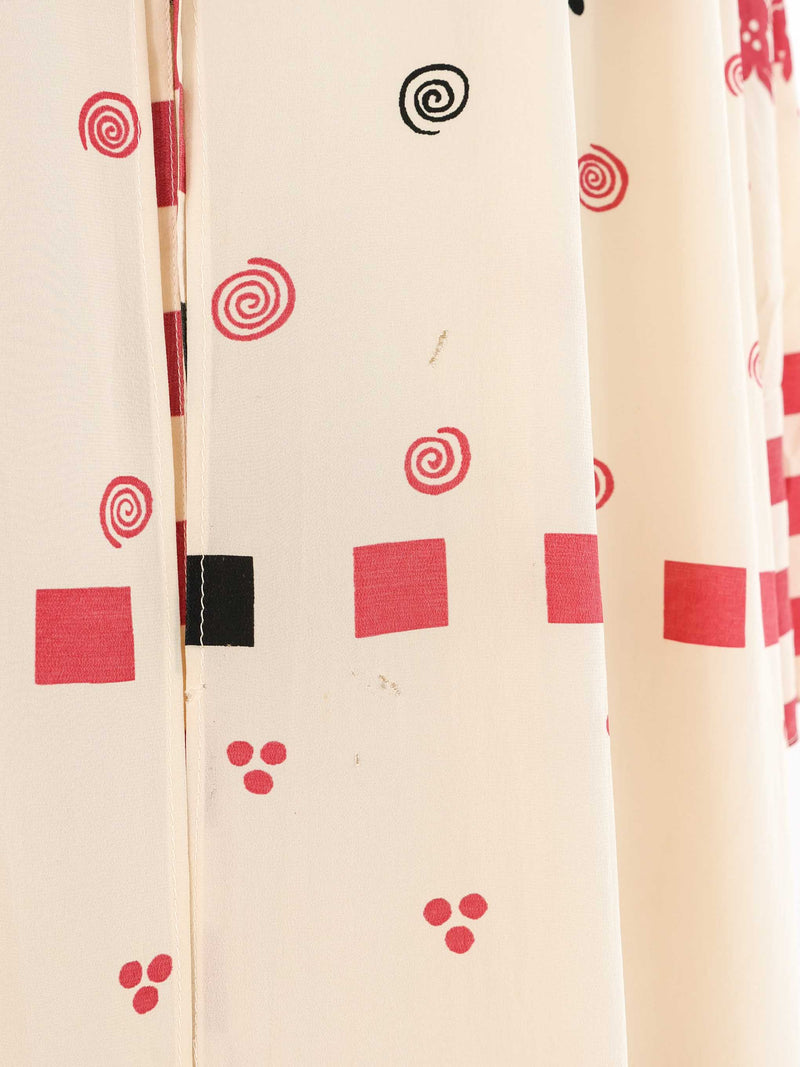 Ossie Clark Check Printed Open Front Dress Dress arcadeshops.com