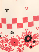 Ossie Clark Check Printed Open Front Dress Dress arcadeshops.com