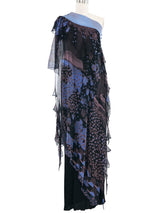 Zandra Rhodes Asymmetric Tiered Dress Dress arcadeshops.com
