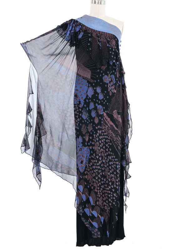 Zandra Rhodes Asymmetric Tiered Dress Dress arcadeshops.com