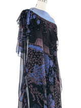 Zandra Rhodes Asymmetric Tiered Dress Dress arcadeshops.com