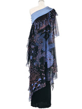 Zandra Rhodes Asymmetric Tiered Dress Dress arcadeshops.com