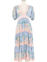 1970s Ossie Clark Celia Birtwell Floral Printed Dress Dress arcadeshops.com