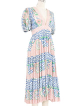 1970s Ossie Clark Celia Birtwell Floral Printed Dress Dress arcadeshops.com