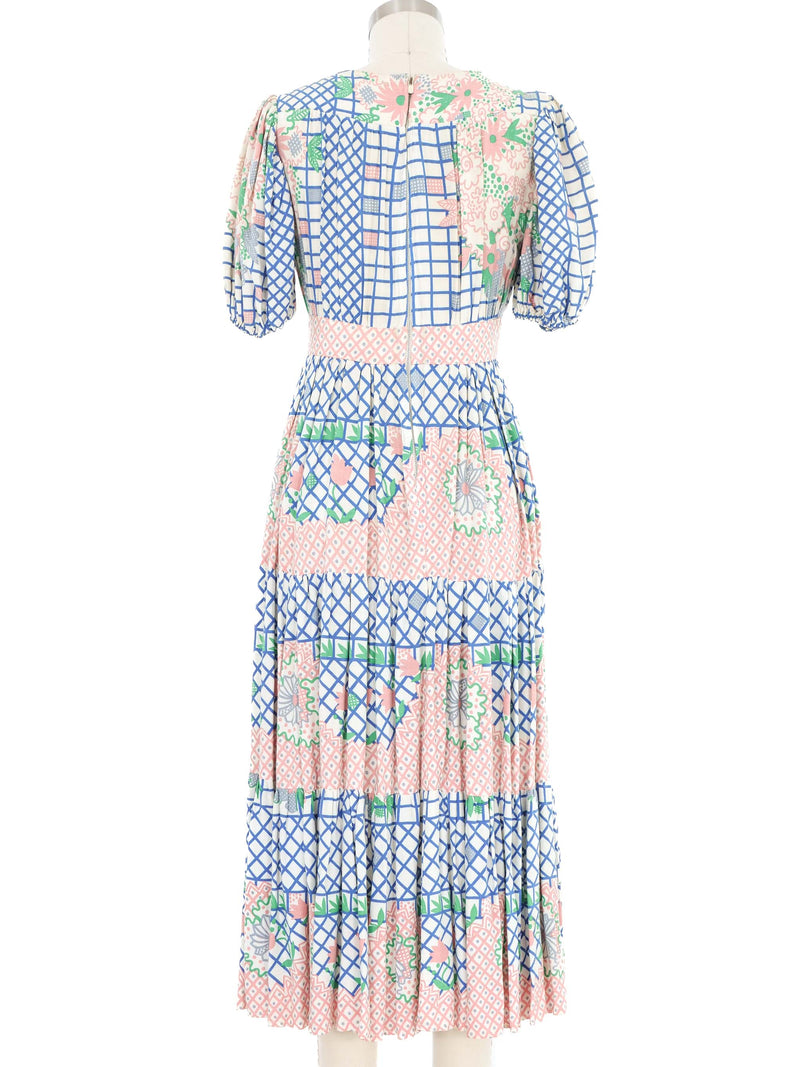 1970s Ossie Clark Celia Birtwell Floral Printed Dress Dress arcadeshops.com