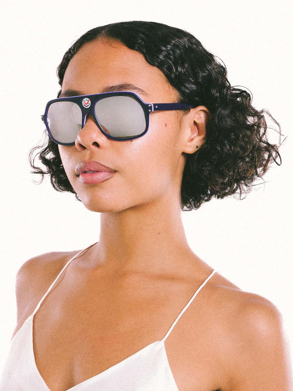 Tri Colored French Mirrored Aviator Sunglasses Accessory arcadeshops.com