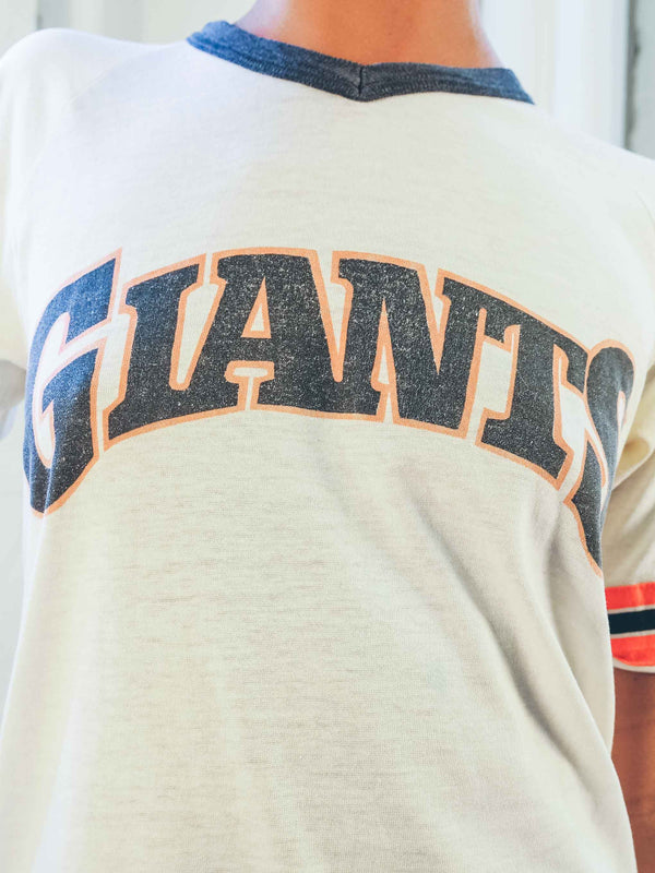 1980s Giants Joe Morris Raglan Tee T-shirt arcadeshops.com