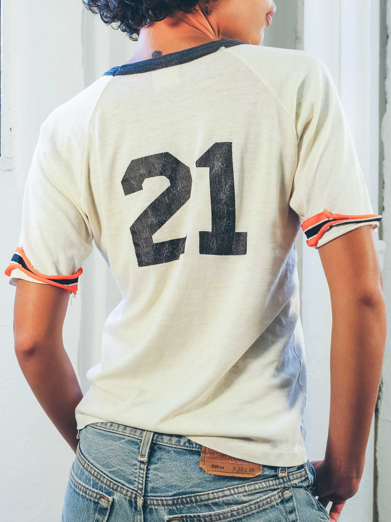 1980s Giants Joe Morris Raglan Tee T-shirt arcadeshops.com